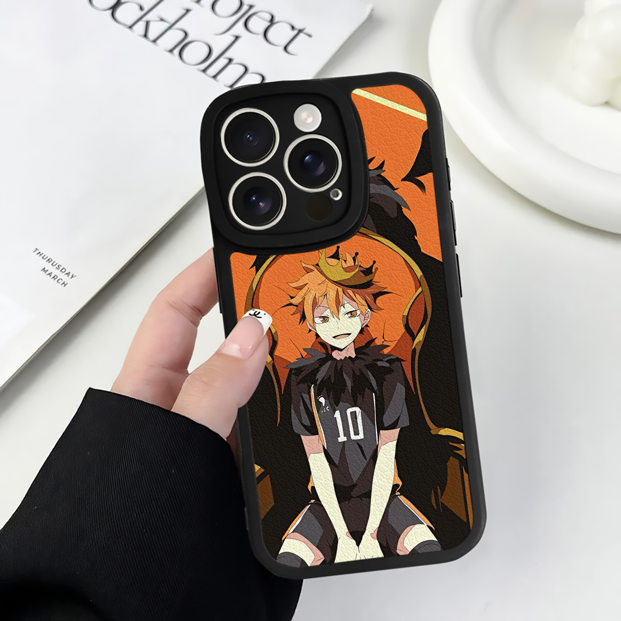 （画像用） ハイキュー!! Haikyu!! 【iPhone 16シリーズ対応】シリコンスマホケース（レザー調） 材質：シリコン